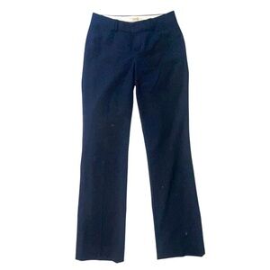 Banana Republic The Logan Fit Pin Striped Wool Blend Pants Navy Blue Size 00